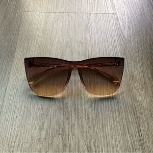 Quay Australia Elegant Brown Gradient Sunglasses